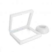 Cadre de présentation 3D pour tissages de perles ou autres objets 9x9 cm - Blanc