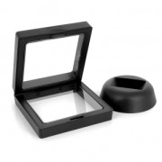 Cadre de présentation 3D pour tissages de perles ou autres objets 7x7cm - Noir