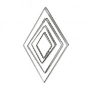 Emporte-pièces en métal pour modelage&loisirs créatifs 24 à 69 mm Losange x4