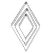 Emportes-pièces en métal pour modelage & loisirs créatifs 35 à 69 mm Losange x3