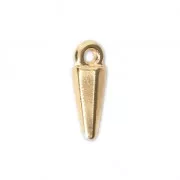 Mini breloque pointe ou dague 13x4 mm doré x1