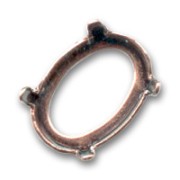 Serti griffe pour cabochon PureCrystal 4120 8x6 mm - Cuivre Vieilli x1