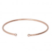 Bracelet jonc diamanté 2 anneaux 54x50 mm doré rose x1|raw }}