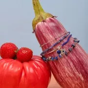 Intercalaire demi-jonc pour bracelet 57x2 mm rhodié x1