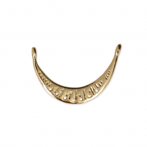 Intercalaire 2 anneaux et 7 trous pour la création de bijoux DIY 17x11 mm doré x1