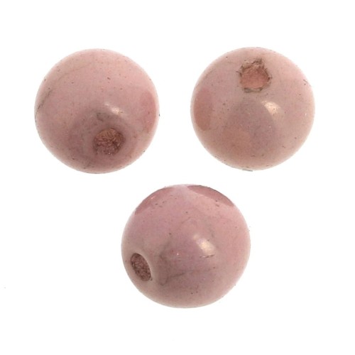 Perles en verre tchèque rondes  4 mm Opaque Luster Rose x50