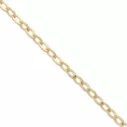 Chaîne maille forçat 1.6 mm Plaqué Or 3 microns x50 cm