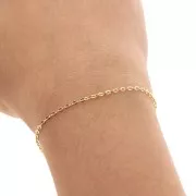 Chaîne maille forçat 1.6 mm Plaqué Or 3 microns x50 cm