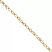 Chaîne maille jaseron 1.65 mm Plaqué Or 3 microns x50 cm