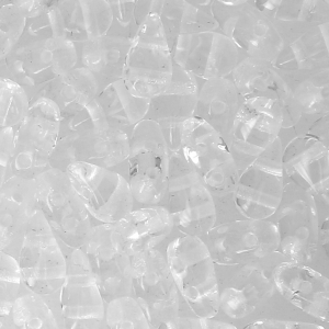 Perles en verre DropDuo® 2 trous 3x6 mm Crystal x50