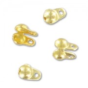 Embouts pour chaîne maille boule 1,5 mm - Doré à l'Or fin x50