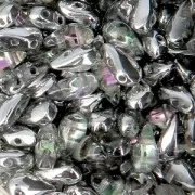 Perles en verre DropDuo® 2 trous 3x6 mm Crystal Vitrail Light x50