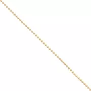 Chaîne maille boule 1.5 mm Doré à l'or fin x1m