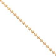 Chaîne maille boule 1.5 mm Doré à l'or fin x1m