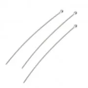 Clous tête boule 50x0.7 mm - Placage Argent fin x20