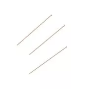 Clous tête plate 25x0.41 mm Rose Gold filled (or laminé)  x10