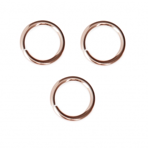 Anneaux ouverts 6x1 mm en Rose Gold filled (or laminé)  x10