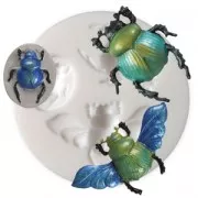 Mini moule silicone pour pâte polymère et pâte de métal Scarabée
