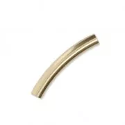 Perle tube incurvée 20x3 mm en Gold filled (or laminé)  x1