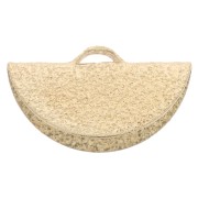 Embout pince demi-lune diamanté 15x8 mm - Doré x1