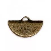 Embout pince demi-lune diamanté 14x8 mm bronze x1