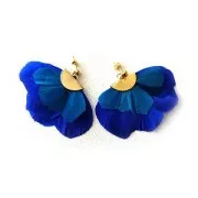 Embout pince demi-lune diamanté 14x8 mm bronze x1