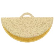 Embout pince demi-lune diamanté 19.5x11 mm - Doré x1