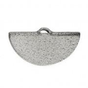Embout pince demi-lune diamanté 20x11 mm Argenté x1|raw }}