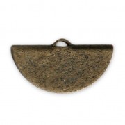 Embout pince demi-lune diamanté 20x11 mm bronze x1