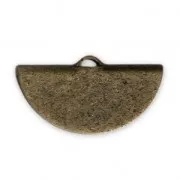 Embout pince demi-lune diamanté 20x11 mm bronze x1