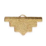 Embout pince lacet forme ethnique diamanté 20x11 mm doré x1