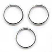 Anneaux ouverts 10x0.7 mm Placage Argent fin x50
