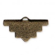 Embout pince lacet forme ethnique diamanté 20x11 mm bronze x1