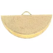 Embout pince demi-lune diamanté 25x13 mm doré x1