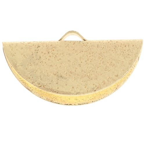 Embout pince demi-lune diamanté 25x13 mm doré x1