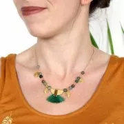 Embout pince demi-lune diamanté 25x13 mm Argenté x1