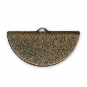 Embout pince demi-lune diamanté 25x13 mm bronze x1
