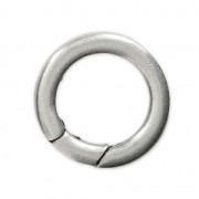 Fermoir rond 20 mm Placage Argent fin vieilli x1