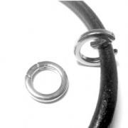 Fermoir rond 20 mm Placage Argent fin vieilli x1