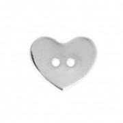 Bouton coeur lisse 12x10 mm rhodié x1|raw }}
