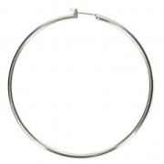 Créoles à décorer en métal 60 mm - Fil 1.9 mm - Placage argent fin x2