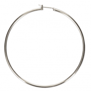 Créoles à décorer en métal 60 mm - Fil 1.9 mm - Placage argent fin x2