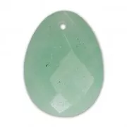 Pendentif facetté ovale 20x15 mm en pierre gemme Amazonite x1