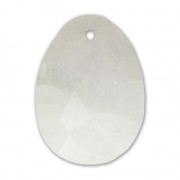 Pendentif facetté ovale 20x15 mm en pierre gemme Moonstone Rainbow x1