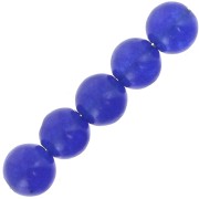 Perles Rondes 4 mm en pierre gemme Agate Bleue x20|raw }}