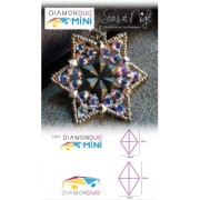 Perles en verre Mini Diamonduo 2-hole 4x6 mm Silver Mat x5g