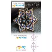 Perles en verre Mini Diamonduo 2-hole 4x6 mm Silver Mat x5g