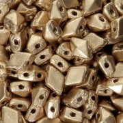 Perles en verre Mini Diamonduo 2-hole 4x6 mm Gold Mat x5g