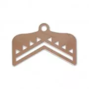 Embout pour tissage de perles Miyuki 11/0 exclu Perles&co 18 mm éthnique doré rose