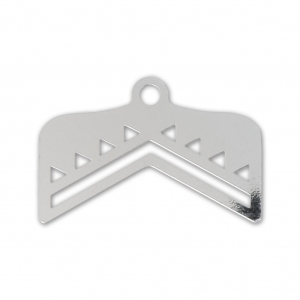 Embout pour tissage de perles Miyuki 11/0 exclu Perles & co 18 mm éthnique argenté